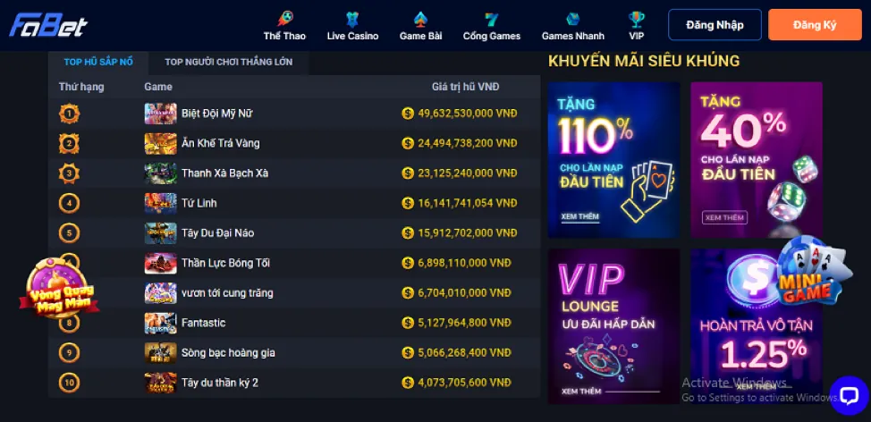 Nền tảng cá cược an toàn f168bet Win